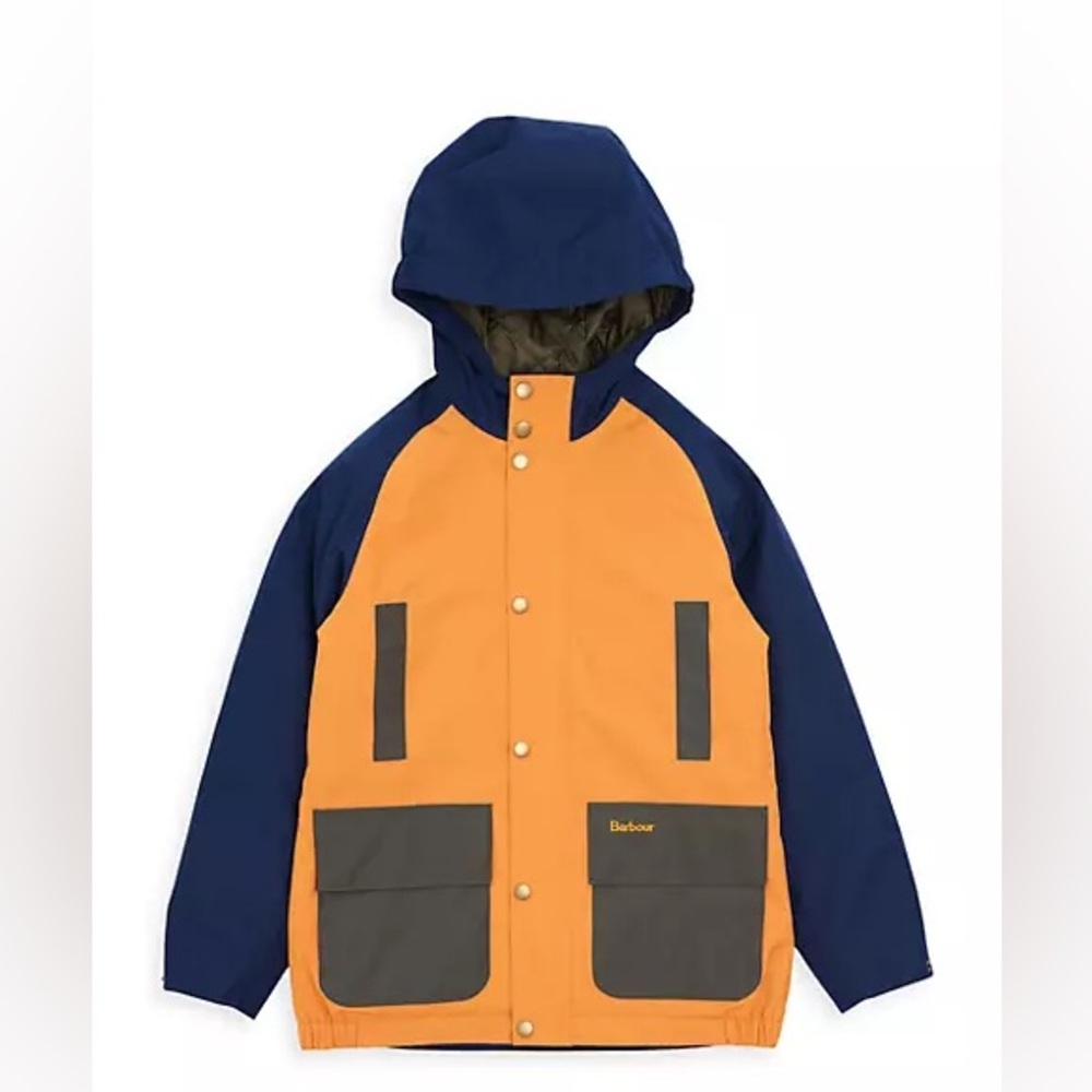 NWTs Barbour Boys’ Hooded Bedale Showerproof. Sz. Medium (8/9)